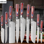 WXCOO Kitchen Knife Tools Set Chicken Cooking Meat Fish Fruit Bone Handmade Forged  Bread Knife  Professional