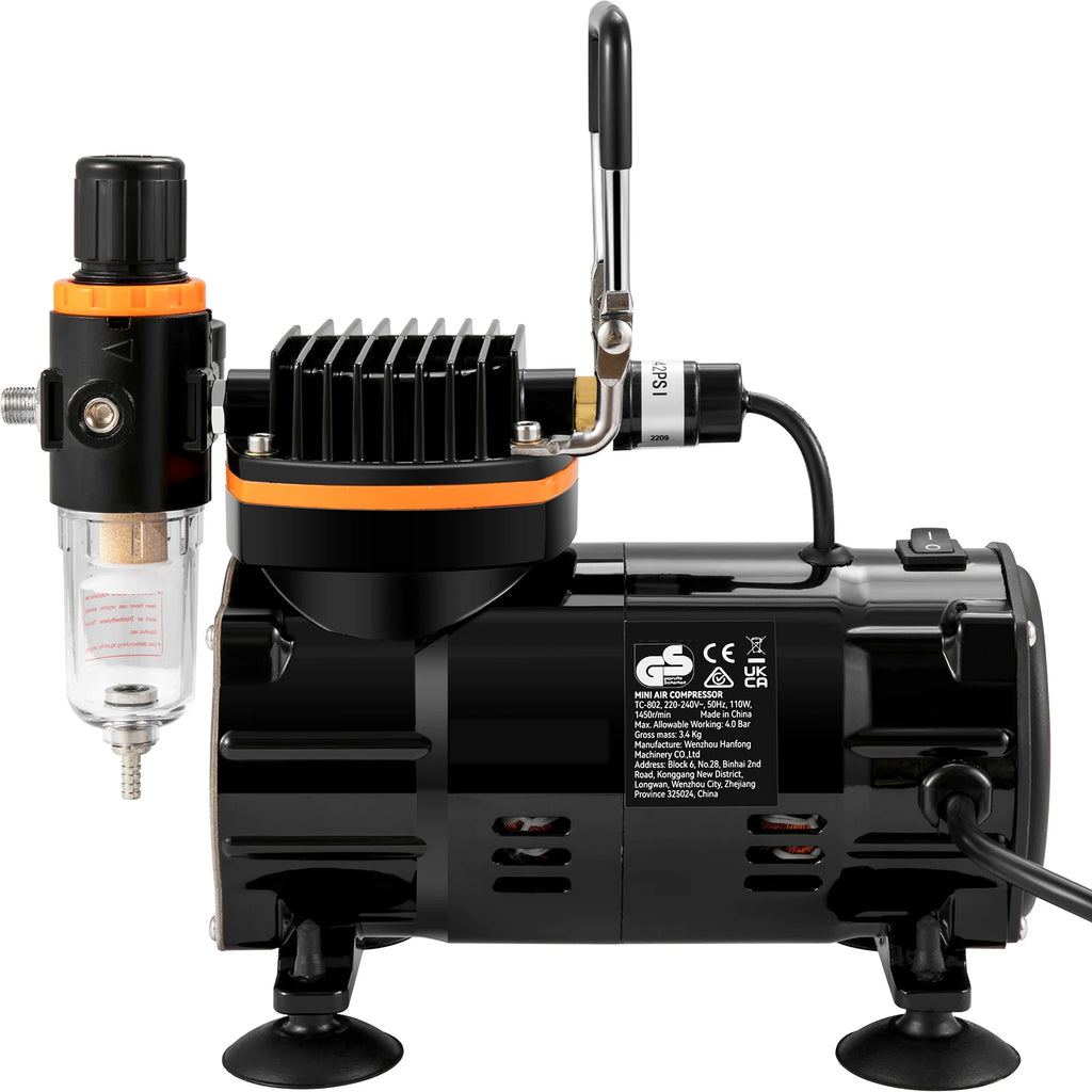 SucceBuy Professional Dual-Action Airbrush 120W Electric Spray Gun Air Brush Painting Set Art Nail Tattoo Makeup Model Sprayer