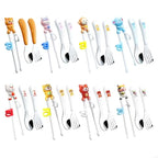 Kids Tableware Set Cartoon Design Includes Training Chopsticks Fork Spoon And Storage Box For Home Restaurant Use KXRE