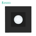 BSEED Human Body Sensor Switch Wall Lamp Switch 90℃ Infrared Motion Detector Galss Frame Plastic FrameEU Standard Light Switches