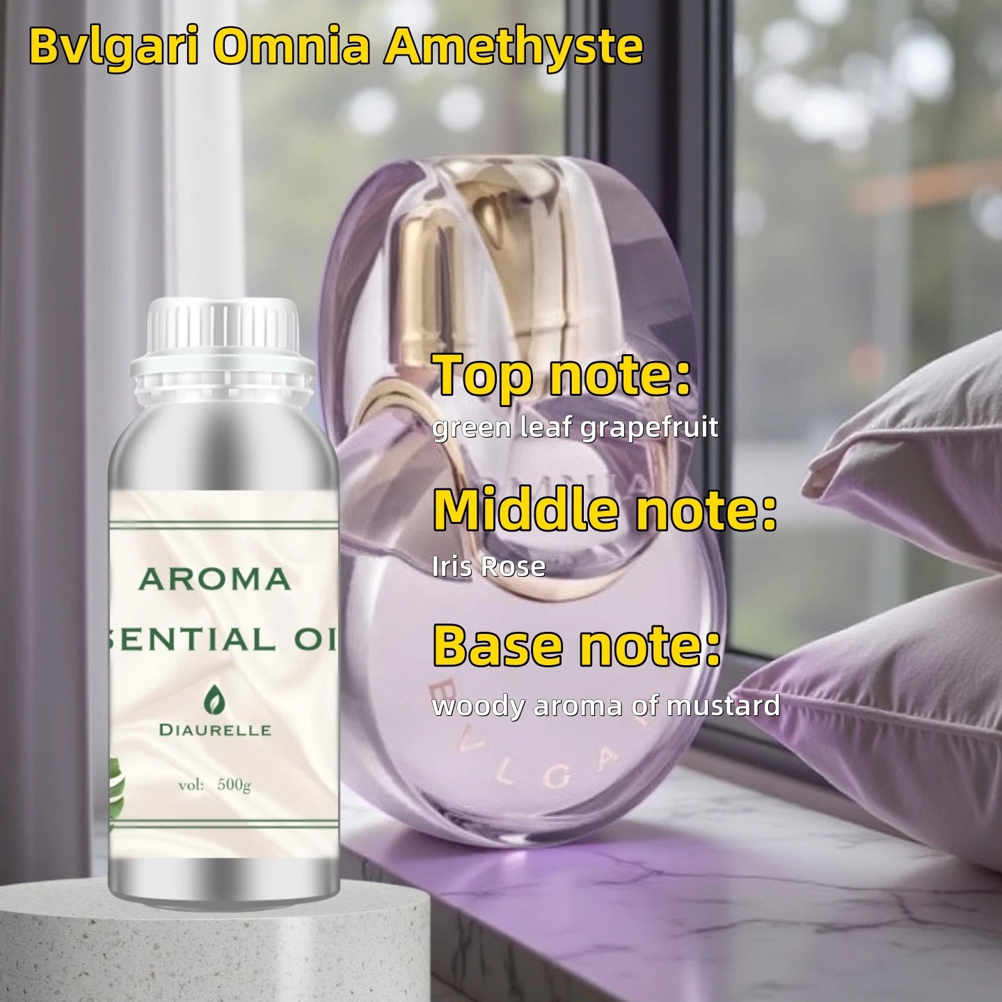 Diaurelle Hotels 500ML Long-Lasting Perfume Oil for Diffuser Hotel Home Air Freshener Strong Refreshing Aroma