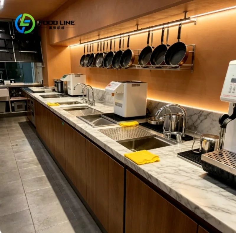 Custom Stainless Steel Kitchen Workbench Commercial Food Prep Table for Hotel and Catering Kitchen