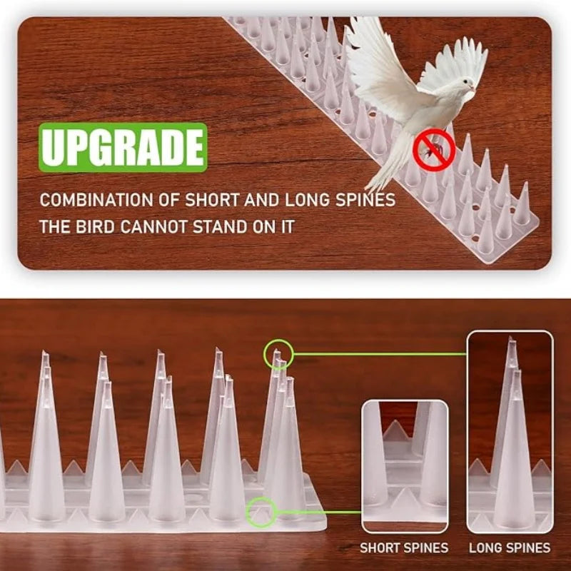 12Pcs Fence Wall Spikes Bird Deterrent Spikes Plastic Anti Climb Cat Animal Repellent For Garden Fences Birds Pigeons Spikes