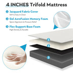 Three-Fold Portable Floor Bed