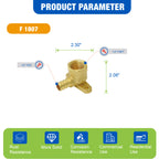 KING SMART Crimp/F1807 PEX 1/2" * 1/2" Female NPT Drop Ear Elbow; Lead Free Brass; 10Pcs/Case; 80204