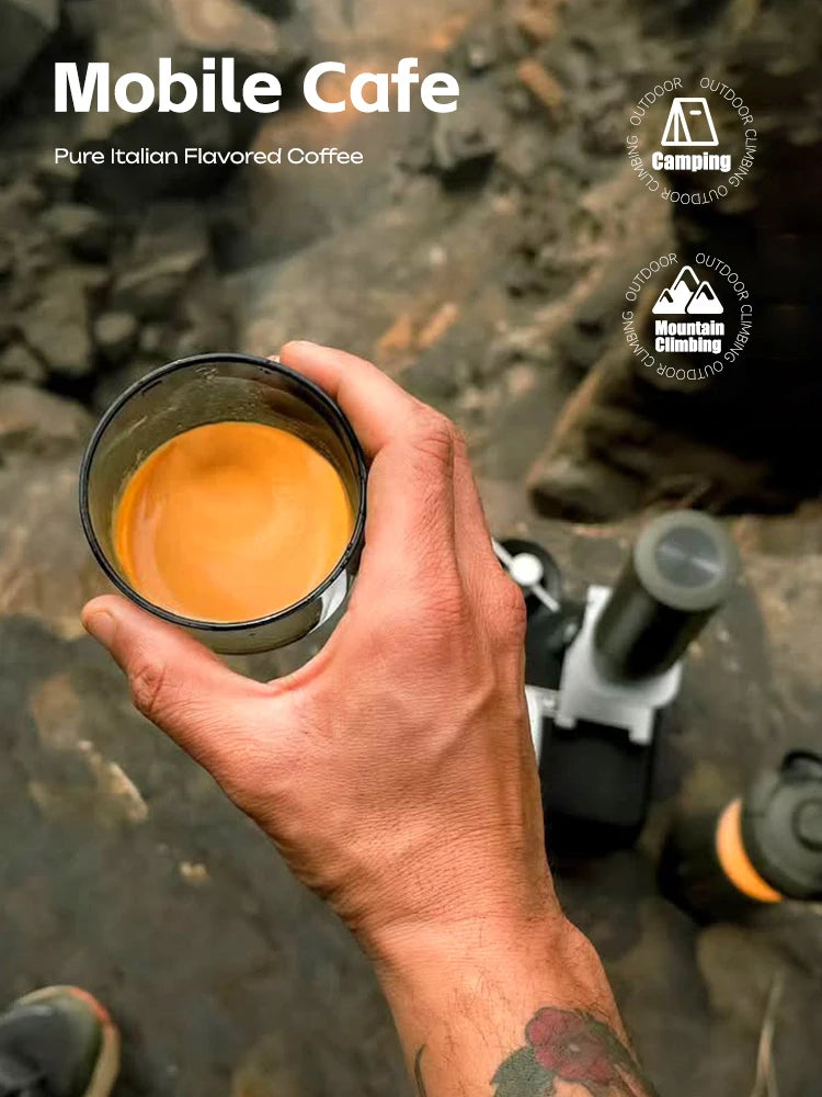 HiBREW Portable Espresso Coffee Machine for Car & Home Camping Coffee Maker Fit Nespresso Dolce Capsule Powder H4C