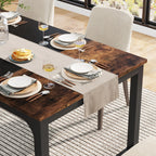 Tribesigns Dining Table, Industrial Kitchen Table for 6-8 Person, Rectangular Dinner Table for Dining Room