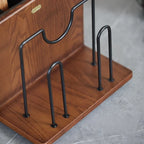 Multi-Function Knife Rack, Kitchen Cutting Board Stand, Knife and Board Storage Holder, Pot Lid and Chopstick Organizer