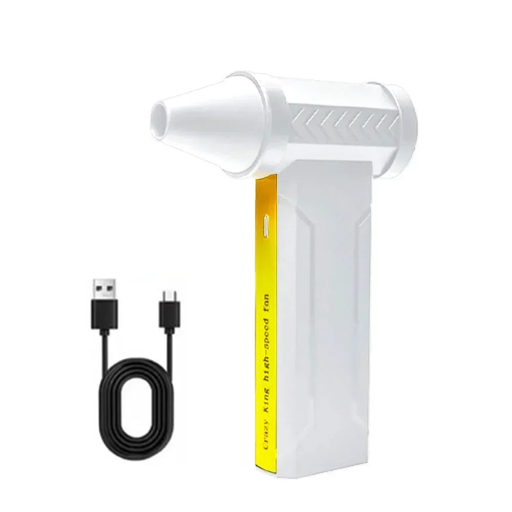 New 160000RPM Turbo Jet Fan Brushless Motor Handheld Duct Fan  60M/S 10000MAH Portable Type-C Charging For Indoor  & Outdoor Use