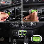 JeCar Window Control Switch Button Decoration Cover Stickers For Jeep Wrangler JL JT Gladiator 2018+ Car Interior Accessories