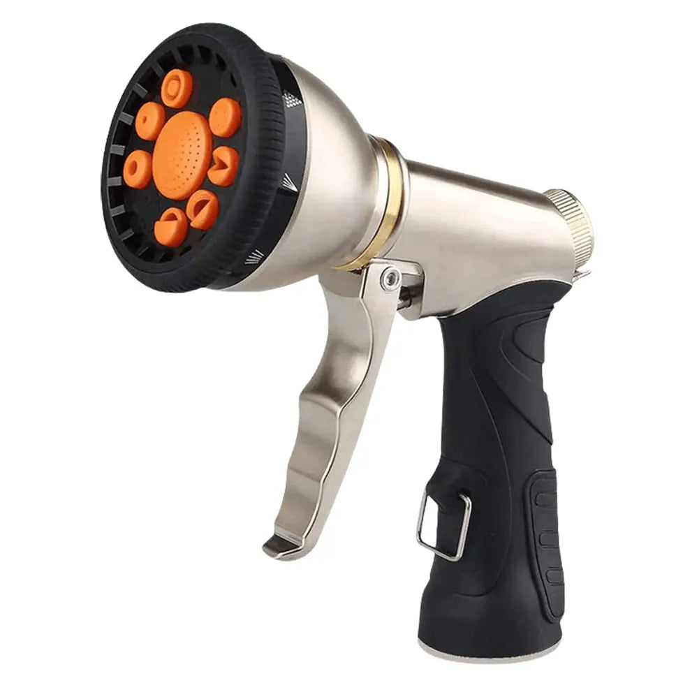 Hose Spray Nozzle 9 Adjustable Modes High Pressure Water Sprayer Slip Resistant Lawn Water Gun for Cleaning Watering Lawn Garden