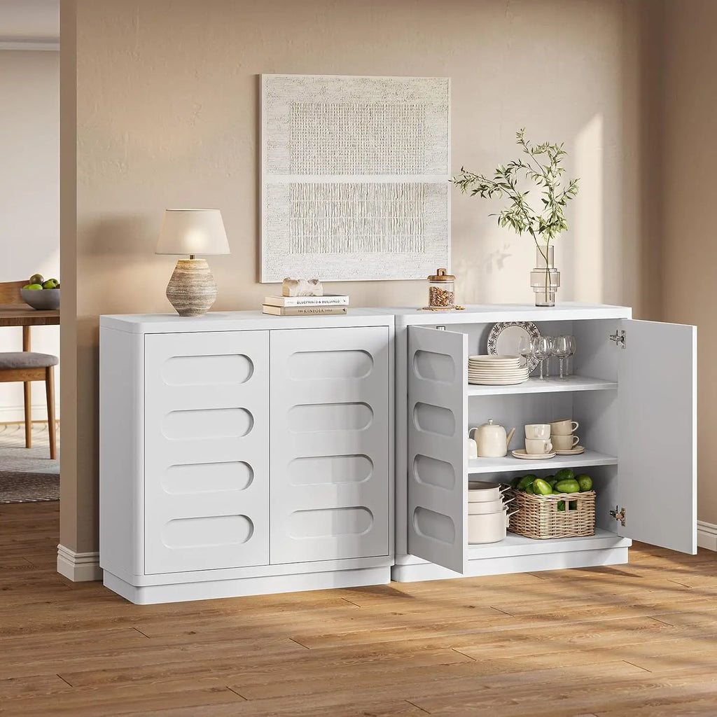Wooden Home Kitchen Furniture Cabinet Storage with Adjustable Shelf and Modern Stand Cabinet for Dining Room or Living Room