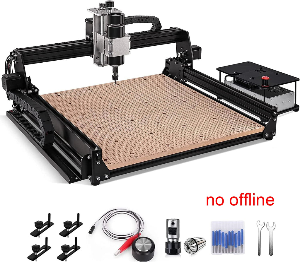 CNC 4540 Milling Machine with 500W Spindle CNC 40W Laser Engraving Machine 3D Printer for Wood PCB Aluminum Stainless Steel