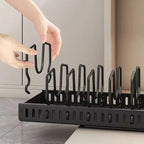 Kitchen Cabinet Pull Out Tray Organizer with Slide Rails Adjustable Storage Rack for Pots Pans and Dishes