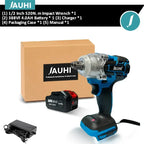JAUHI 520N.M Brushless Electric Impact Wrench Cordless Electric Wrench 1/2 Inch Screwdriver Power Tools For Makita 18V Battery