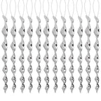72/12Pcs Bird Repellent Wind Spiral Rotating Rod Hanging Ornaments Garden Decor Scare Pigeons Birds Repeller Outdoor Accessories
