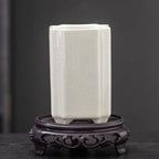 Porcelain Square Celadon Glazed Orchid Flowerpot Bonsai Vase Plant Pot Crafts Art Ornaments Home Garden Decor