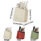 Stable Knives Storage Rack Large Capacity Space Saving Countertop Knives Holder Plastic Anti-slip Cutlery Organizer Kitchenware