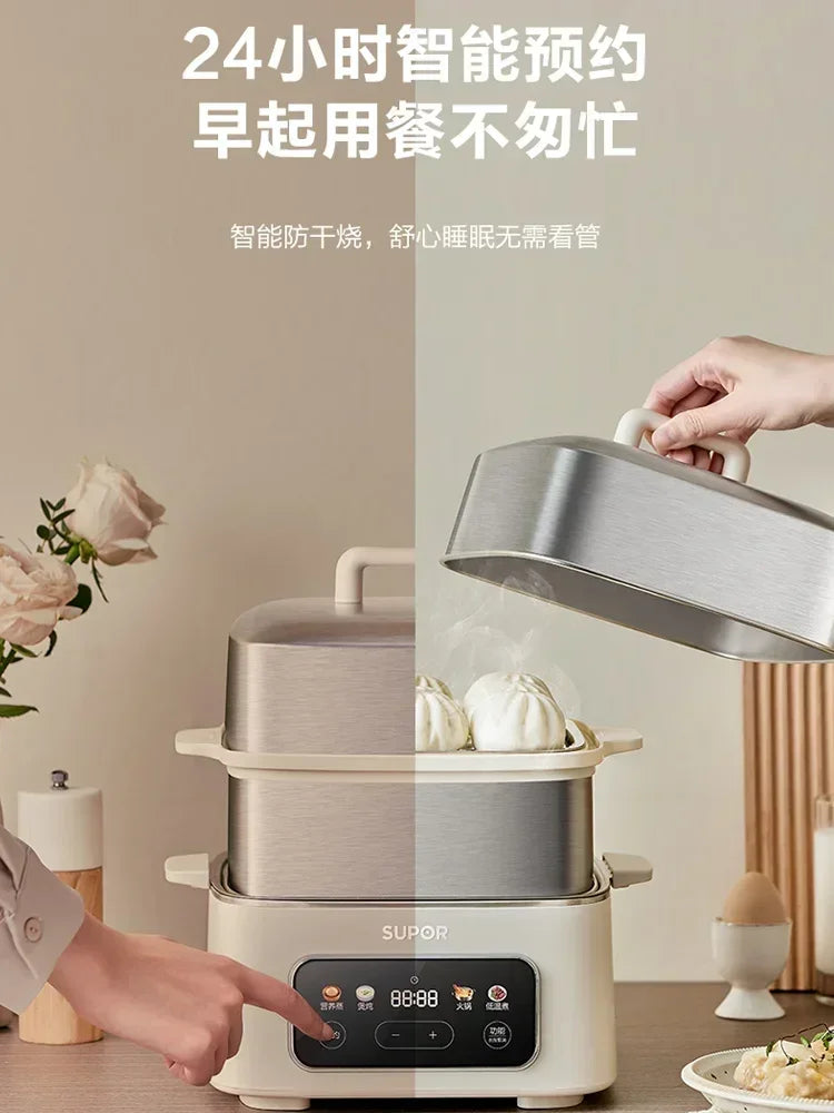 Electric Steamer Household Three-layer Cooking Integrated Pot Multifunctional Breakfast Machine Intelligent Reservation