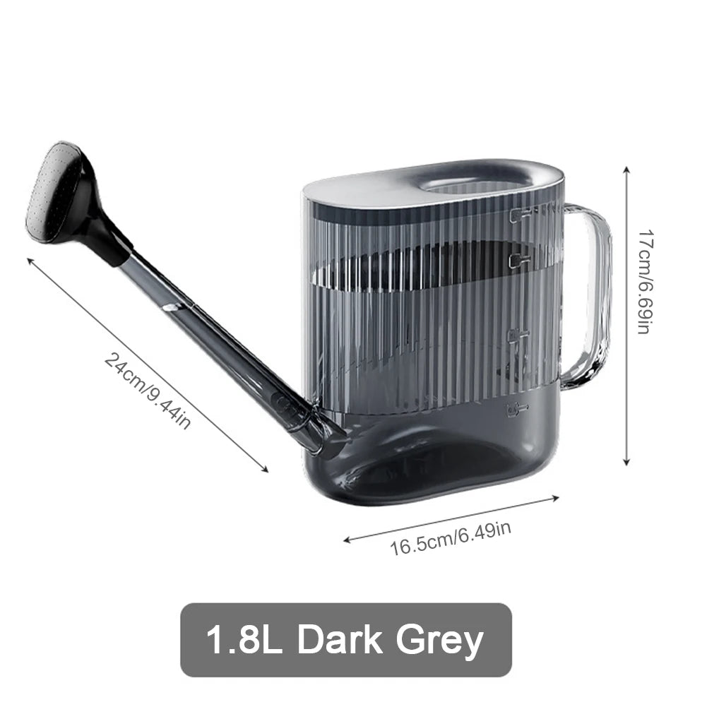 1.8L Garden Watering Can with Sprinkler Head Plastic Watering Can with Long Spout Portable for Indoor/Outdoor Planting Accessory