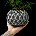 Modern Minimalist 3D Printed Plant Pot – Biodegradable Flower Planter for Home Decor, Eco-Friendly Sustainable Gift (Invader)
