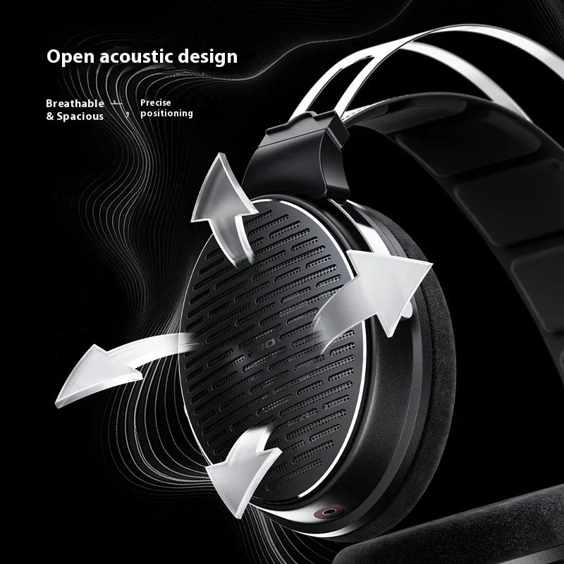 FiiO JT3 Over-Ear lightweight Open HiFi music headphones with wired HIFI fever control and interchangeable cables