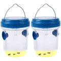 Solar Wasp Trap Waterproof Outdoor Hanging Trap Non-Toxic Bee Hornet Traps Wasp Fly Trap Light Reusable Garden Fruit Fly Catcher