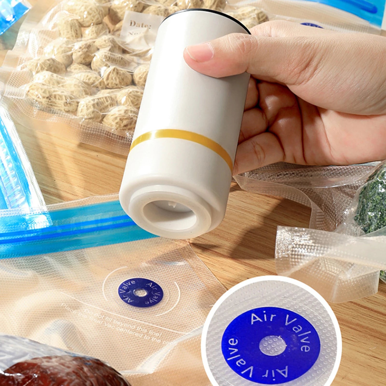 Universal Mason Jar Sealer Vacuum Kit BAP Free Vacuum Sealing Machine Food Preservation Storage for Wide Mouth Kitchen Gadgets