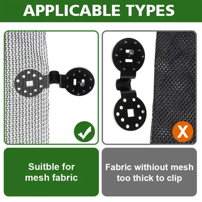 30~200PCs Awning Plastic Clips Outdoor Shade Cloth Net Clip Camping Garden Tools Garden Buildings Fence Net Fix Clamp Hook