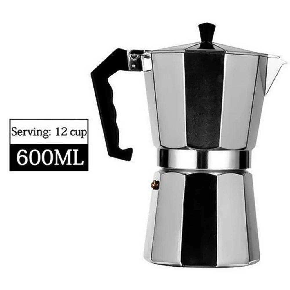 Moka Pot Italian Coffee Machine Espresso Aluminum Geyser Coffee Maker Kettle Latte Stove Classic Coffee Barista Accessories