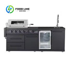 Customizable Cabinets Outdoor Kitchen Set With Bbq And Fridge Home Garden Barbecues Machine Bbq Grills Outdoor For Party