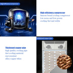 Kitchen 6 Doors Upright Freezer Refrigerator Restaurant 1465L Vertical Cooler Refrigerator Fridge