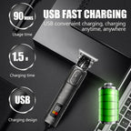 T9 LCD Electric Hairdresser Oil Shaving Head Electric Pusher Carving Electric Pusher Clipper Hair Precision Trimmer for Men Care