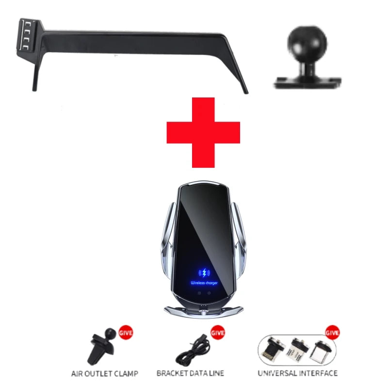 Car Cell Phone Holder Wireless Charger Strong Rotatable For Kia EV6 2021-2024 Mobile Support For Car Auto Interior Accessories
