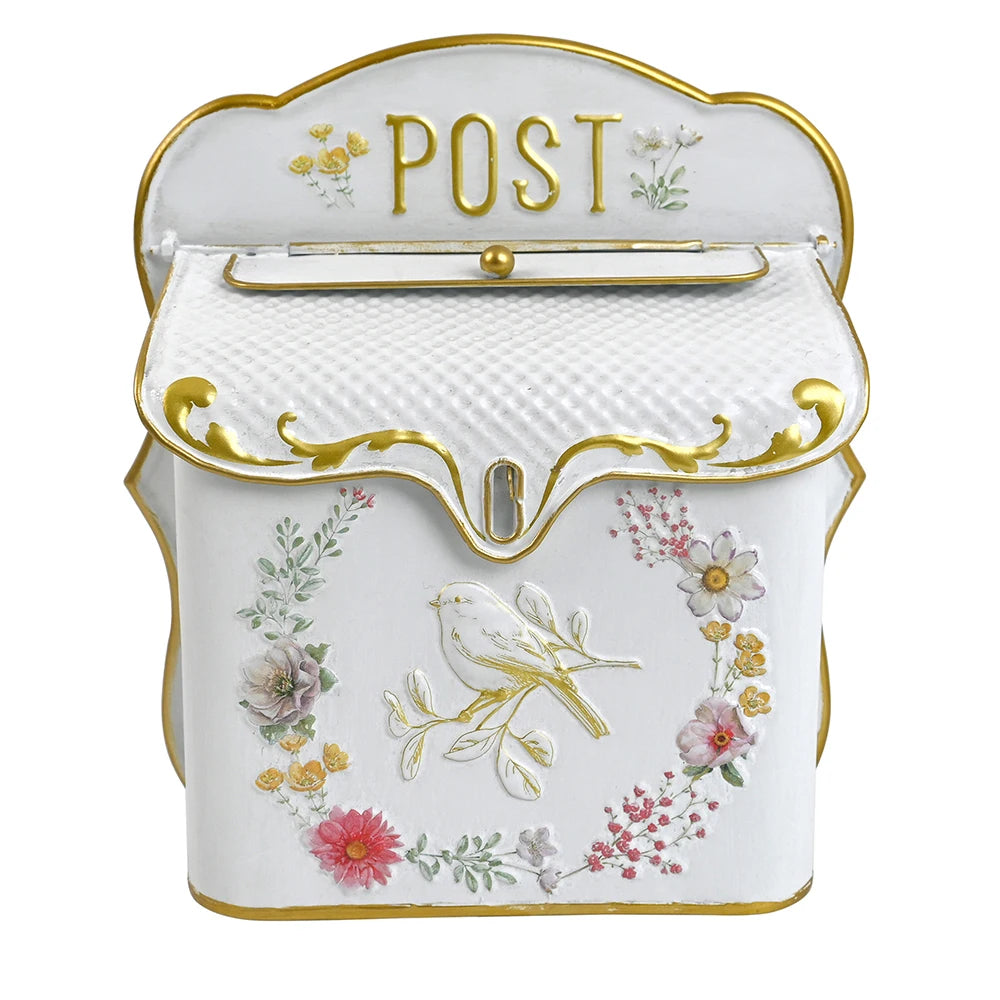Home decor gifts Vintage Mailboxes Letter Box Metal Wall Mounted Post Box Farmhouse Post Decoration Crafts Mailbox Post