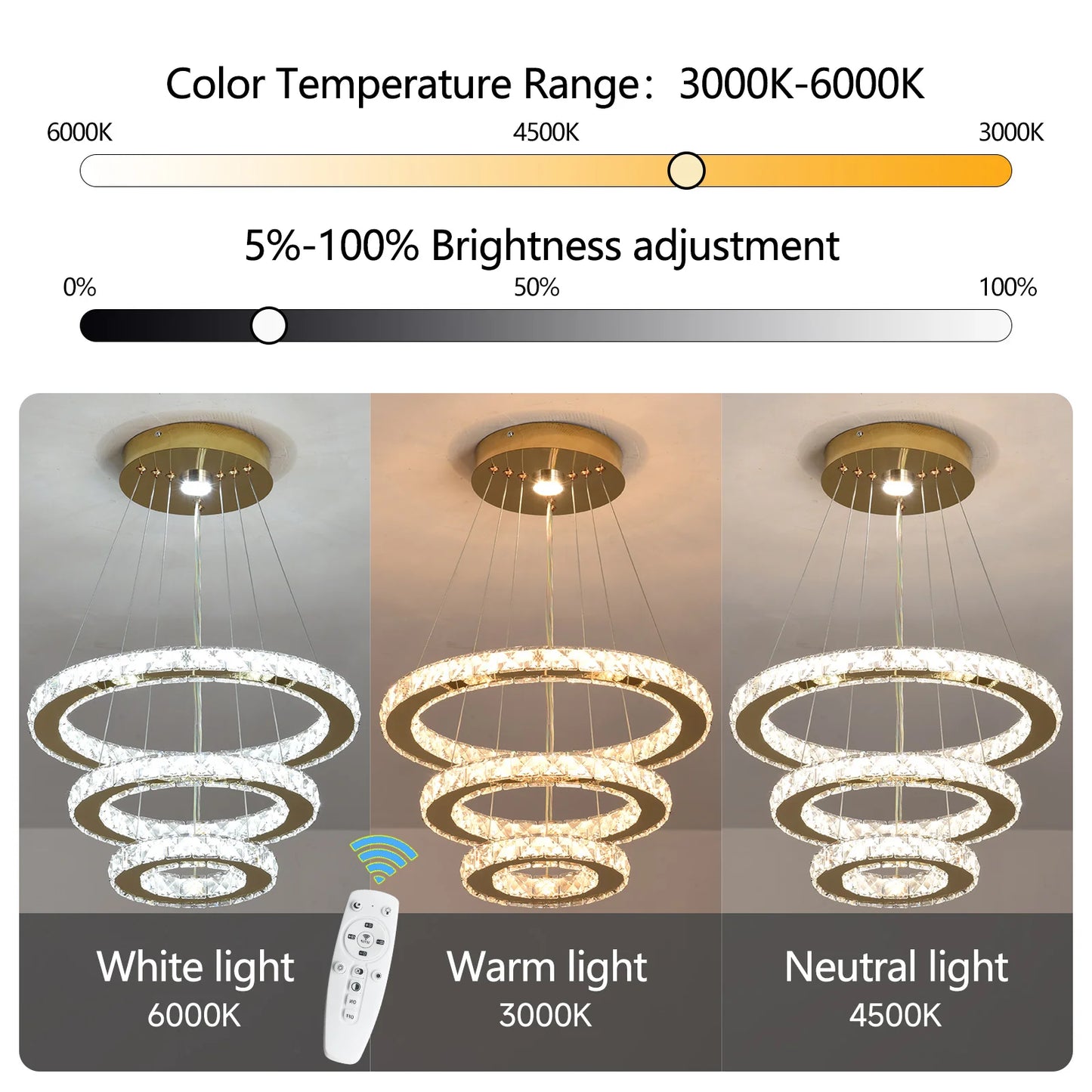 Crystal Pendant Light Led Chandelier Modern Ceiling Hanging Lamp Living Dining Room Nordic Kitchen Island Decor Lustre Fixture