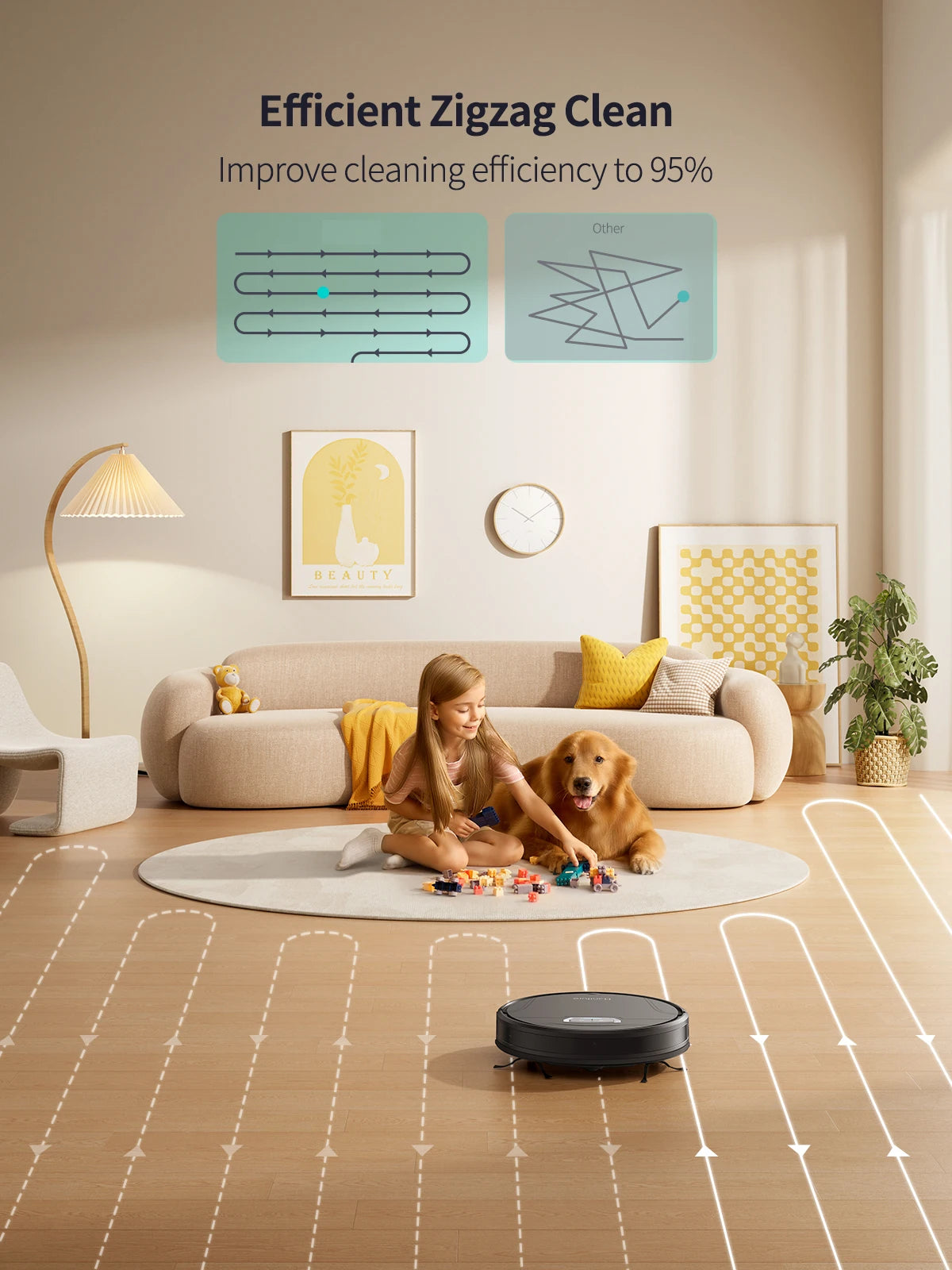 Honiture Robot Vacuum Cleaner 6000pa Strong Suction Self-Charging App&Remote&Voice Control 3 in 1 Robot Vacuum and Mop Combo