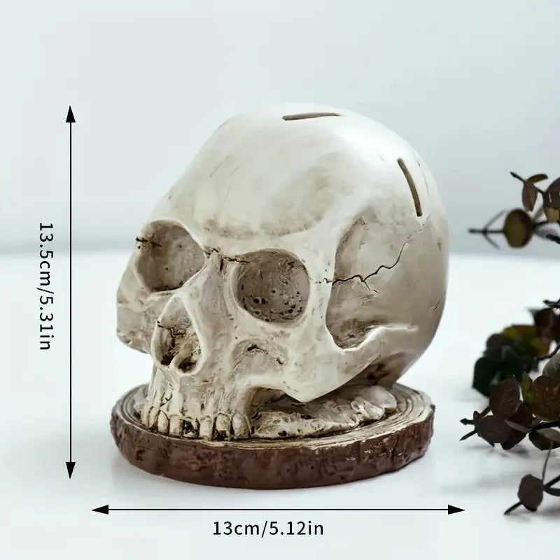 Skull Knife Holder Creative Kitchen Storage Rack Unique Countertop Cutlery Organizer Gothic Style Decorative Utensil Stand