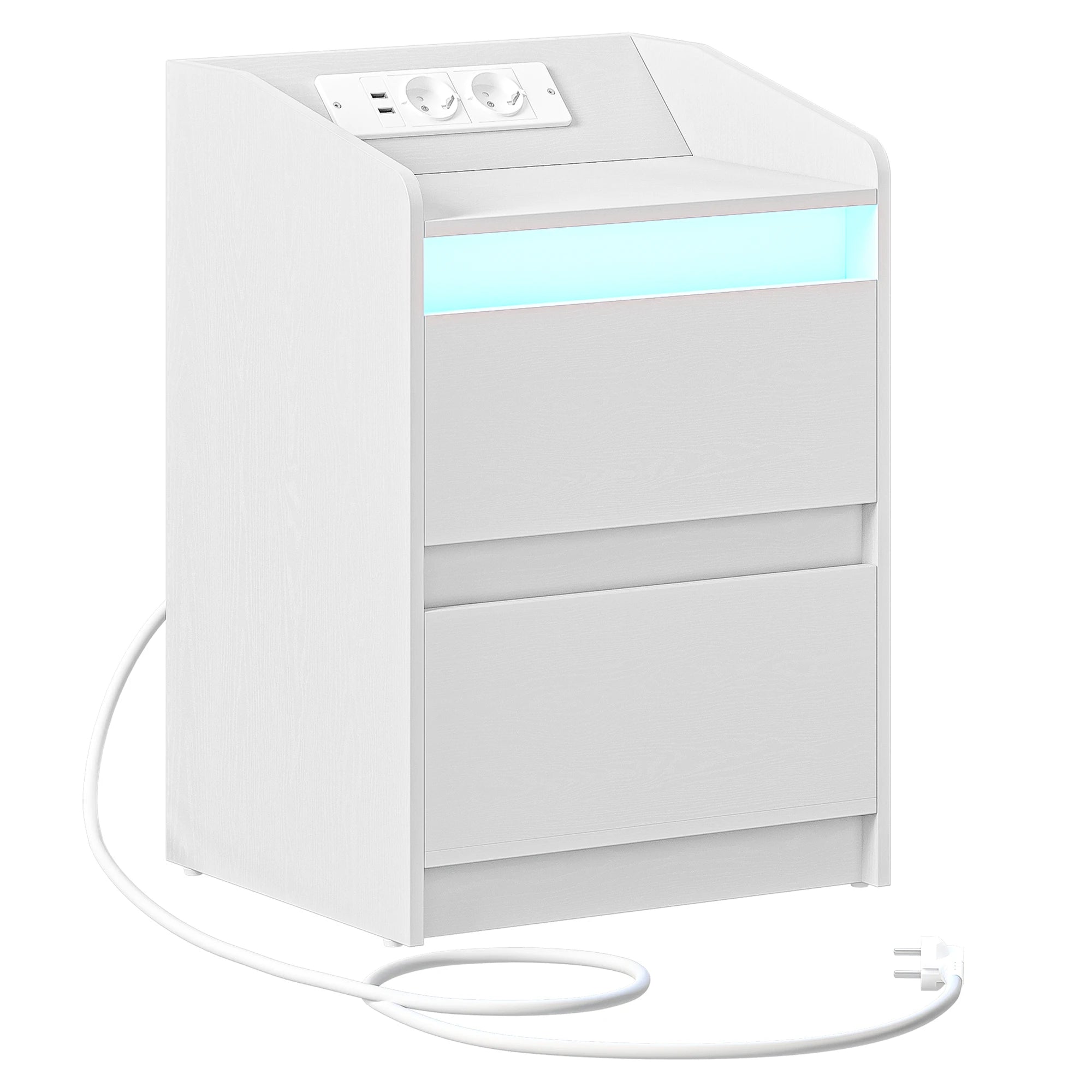 Bedside Table with 2 Drawers, Side Table, Stylish and Versatile, Ideal for Living Room and Bedroom