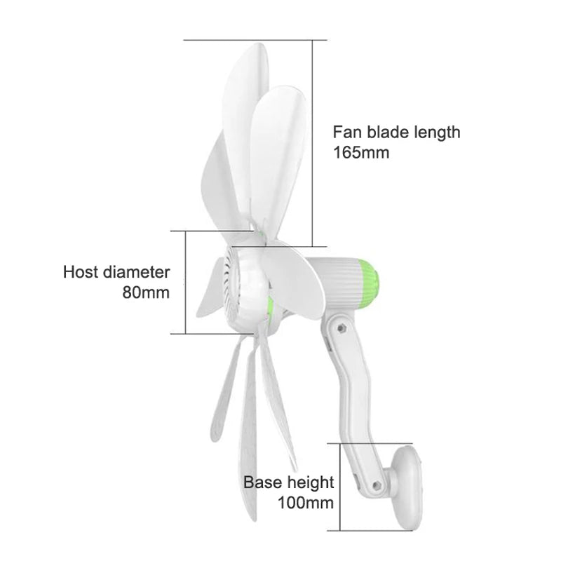 Wall Fan Small Wall Mounted Electric Fan No Drilling Required For Hous