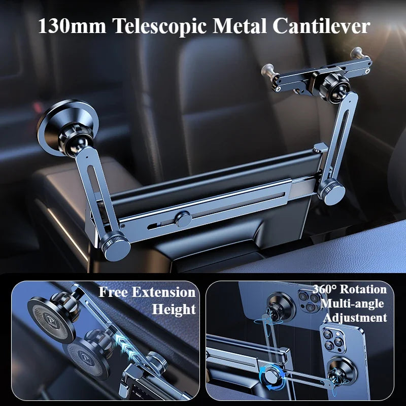 Hipacool Dual-position Car Screen Phone Holder Bracket Aluminum Alloy Adjustable for Tesla Model 3 Highland Y Car Accessories