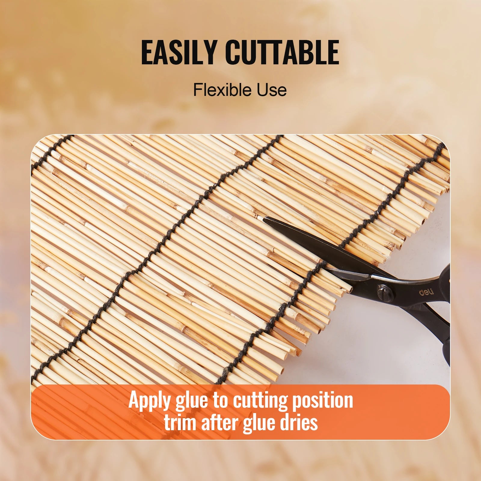 VEVOR Natural Reed Fencing 5.5 ft x 16.4 ft Balcony Reed Fence Roll for Outdoor Backyard Patio Backyard Garden Fencing Divider