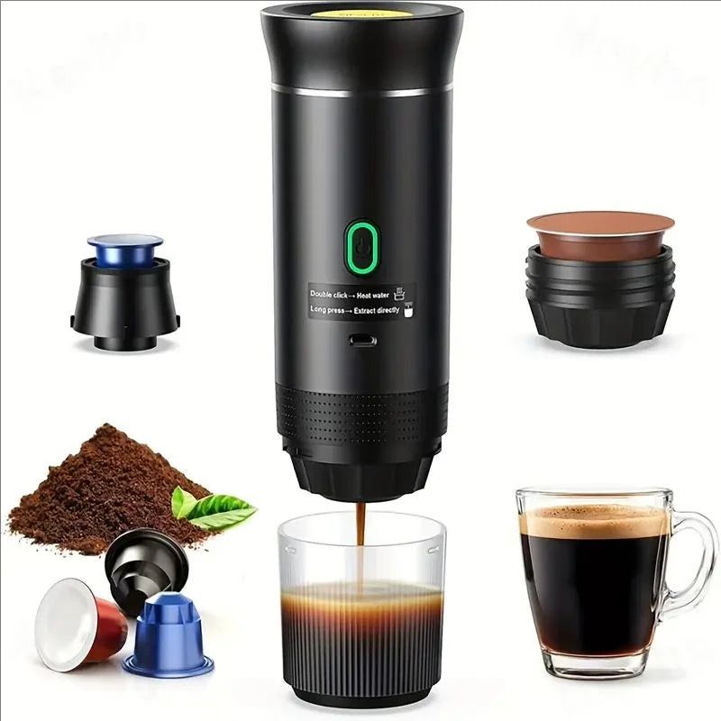 Electric Grinder Coffee Travel Handy 3 In1 Espresso Portable Coffee Espresso Maker Machine Cafe Portable Capsule Coffee Machine
