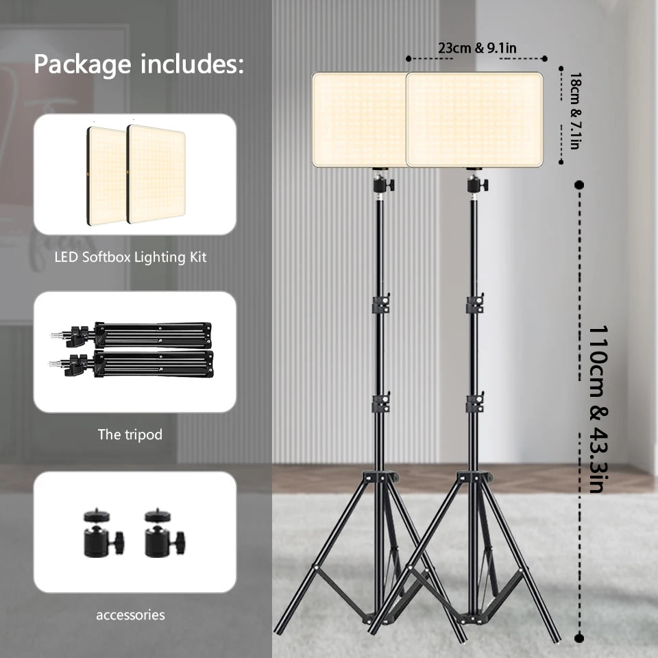 LED Video Conference Light with Tripod