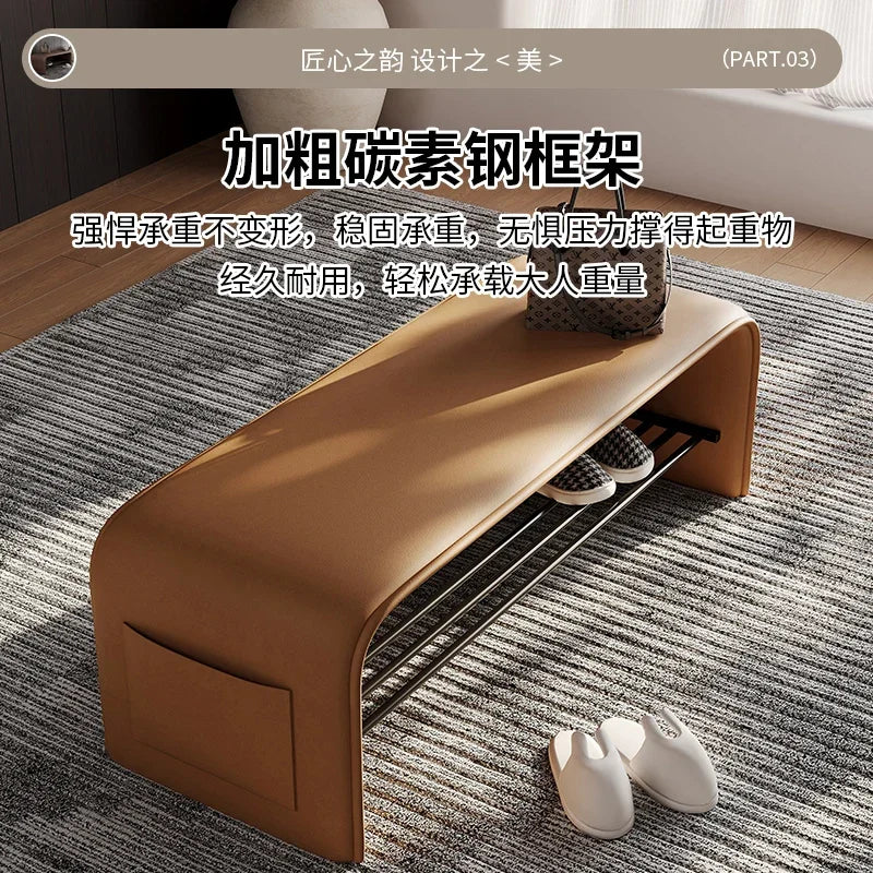 Entrance Hall Shoe Changing Bench Porch Shoe Cabinet Bench Integrated Entrance Shoe Changing Bench Bedroom Benchs