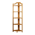 Kitchen Corner Bamboo Rack, Multi-Tier Storage Organizer, Freestanding Bookshelf for Cooking Utensils or Pantry Supplies