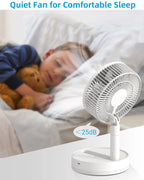 KASYDoFF Portable Oscillating Desk Fan, 8 Inch＆ 5400mAh USB Battery Op
