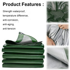 Large Tarpaulin Waterproof Heavy-Duty Rain Cloth Truck Tarp Cover Outdoor Camping Tent Canopy Pergola Sun Shade Car Shed Awning