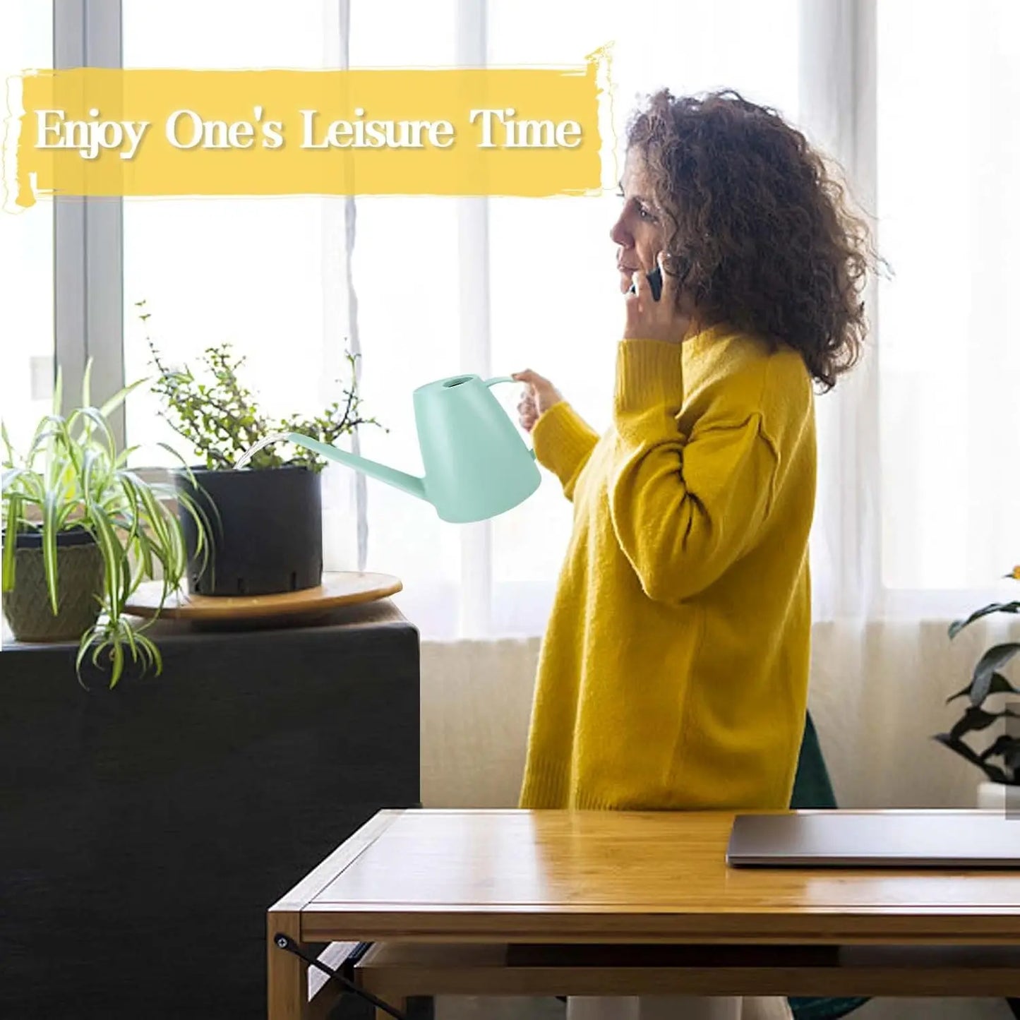 1. 8L/2L Watering Can for Indoor Plants Small Watering Cans for House Plant Garden Flower  Long Spout Water Can for House Plant