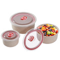 2sets  3pcs/set Food Storage Containers Bento Box with Lid Microwave Storage Containers for Kitchen Storage Meal Pre